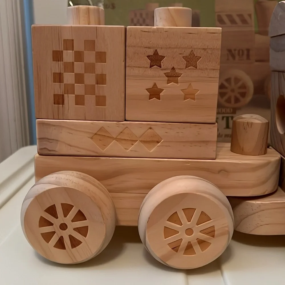 Toys r Us Natural Wood Train Set